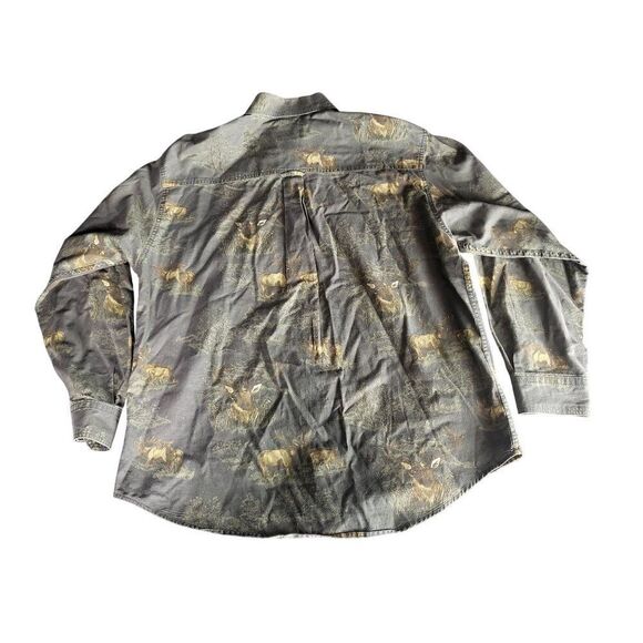 Vintage Woolrich Button Up Shirt Men Sz M Rare Deer Hunting Outdoor Workwear - Picture 7 of 7